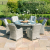 Oxford 6 Seat Round Ice Bucket Dining Set with Venice Chairs & Lazy Susan
